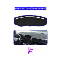 Fıat Doblo Aırbagli 2008-2013 Uyumlu Torpido Örtüsü Kolay Montaj Tam Koruma Tam Uyum E35 Mavi