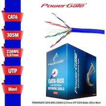 Powergate Cat6-Box-Bl 23Awg 0 57Mm Utp Cat6 Kablo 305M Mavi