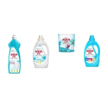 Aquabor Doğal Mineralli Elde Bulaşık + Sıvı Beyaz + Tablet + Sıvı Renkliler 4 Lü Set