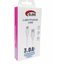 Elba Elb27-ıos 1mt İphone Uyumlu 3a Hızlışarj Hasırlı Şarj Kablo