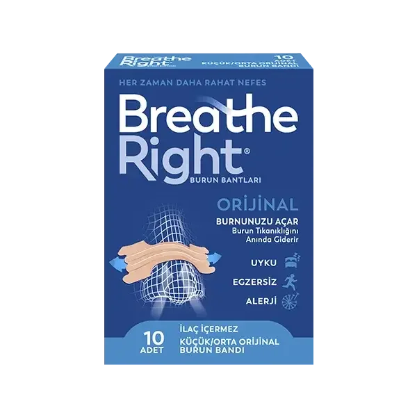 Breathe Right Burun Bandı Orijinal Küçük-Orta 10'lu
