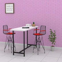 Knsz kafes tel bar sandalyesi 1 li zengin syhkrm kolçaklı 75 cm oturma yüksekliği ofis cafe bahçe mutfak