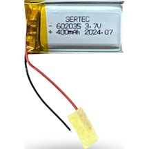 Büro Ev Ofis Atölye İçin 602035 3.7v 400mah Li-polymer Pil Devreli/1.5a