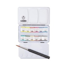 Schmincke : Horadam Aquarell Cep Tipi Sulu Boya Seti 12 X Yarım Tablet Metal Kutu
