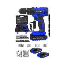 Alman 58 V 5 Ah Darbeli Çift Akülü Metal Dişli Şanzuman Şarjlı Vidalam Matkap + 27 Parça Set - St0518r215400212