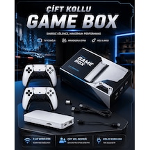 4k 3d Hd Görüntü Kaliteli Kablosuz Çift Kollu 20.000 Oyunlu Retro Oyun Konsolu Tv Box Tkdytgszeb50llgt9jd
