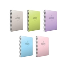 Gıpta Pastoral A4 72 Yaprak Plastik Kapak Spiralli Defter Kareli 5 Adet