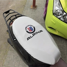 Alpina Beyaz Penye Motorsiklet Sele Kılıfı 1.kalite Likrali Penye Yıkanabilir