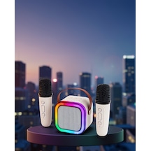 Kablosuz Karaoke Hoparlör Bluetooth 5.0 Xucz2mikrofonluspeaker-4