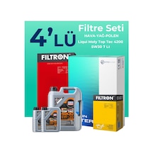 Filtron Mercedes C180 Benzin Filtre Bakım Seti Liqui Moly Motor Yağlı (2014-2019) 4 Lü -