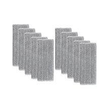 Tenfowee Mikrofiber Mop Temizlik Padı - Yıkama Uygun Tekrar Kullanılabilir - 33x12 Cm - 10 Adet Paket