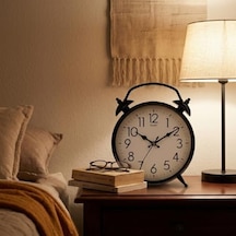 Modern Siyah Metal Duvar Saati, 30 Cm Büyük Boy, Sessiz Mekanizmalı, Dekoratif, Salon, Ev Ve Ofis İçin 0240-beyaz-şekilli-48cm