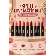 9 Lu Love Matte Ruj Seti Çok Renkli