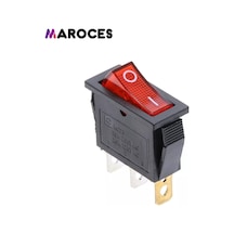 Ic-113 Tekli Dar Işıklı Anahtar On-Off 3 Bacaklı Kırmızı 25 Adet