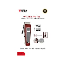 Wmark Bordo Renkli Wmark Ng-140 Kablosuz Tıraş Makınesi 7000 Rpm Stabıl Motor Gücü İle Etkili Kullanım 120 Dak