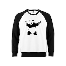Panda Guns Siyah Sweatshirt Siyah