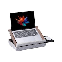 Eğim Ayarlanabilir Çekmeceli Mousepad Minderli Laptop Sehpası Ceviz