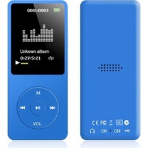 Flybuy 64 Gb Taşınabilir Mp3 Çalar, Fm Radyo, Ses Kayıt, Yetişkin Ve Çocuklar İçin, 1,8 Tft Ekran, 450 Mah Pil