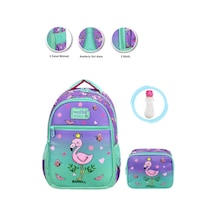 Smile Flamingo Okul Çantası + Beslenme + Suluk - İlkokul Çantası Kız Çocuk Okul Çantası
