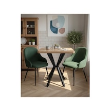 Mutfak Cafe Balkon Bahçe Restoran Yemek Masası 70x70 Metal Ayak Kalınlaştırmalı Çok Renkli