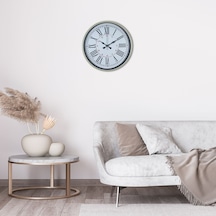 Krem 36 Cm Dekoratif Modern Duvar Saati Renkli
