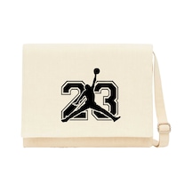 Jordan Black 23 Krem Kanvas Postacı Çantası