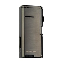 Quantoro Mgm05-40 Delicili Üçlü Jet Alev Gunmetal Çakmak Çok Renkli