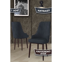 Canisa Trex Serisi 1.sınıf Babyface Kumaş Sandalye Kahve Metal Ayak 1 Adet Antrasit Sandalye Sandalye Antrasit Ayakları Kahve