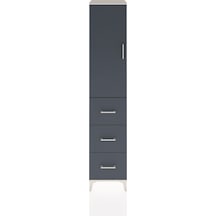Hyperion Dolap 3 Raflı 3 Çekmeceli Tek Kapaklı 44x44x221 Aytaşı-antrasit Aytası