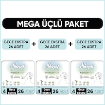 Sleepy Bio Natural Premium Plus Hijyenik Ped Gece Extra 3 x 26'lı