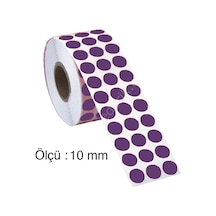 Tanex Nokta Etiket 10 MM 5000 Adet Mor