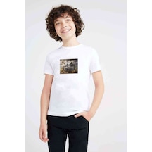 Tshirthane Stalker Alta Silik Yazı Baskılı Unisex Çocuk Beyaz T-Shirt