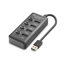 Usb Anahtarlı Hub 4 Port 480 Mbps Siyah Hdx7049