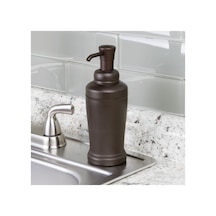 Buççin Online Mağaza Sıvı Sabunluk Bronz Kahve Renkli,abs 8x8x21cm 340ml Metal Metalik Çok Renkli