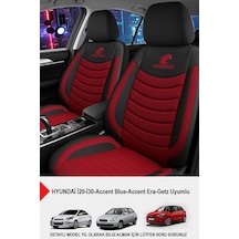 Panther Serisi Keten Kumaş Oto Koltuk Kılıfı Hyundai İ20-i30-accent-blue-era-getz Uyumlu Bordo