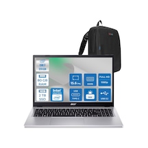 Acer Aspire Go AG15-71P NX.J6SEY.001F34 i7-13620H 80 GB 2 TB SSD 15.6" Dos Dizüstü Bilgisayar + Zetta Çanta