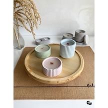 Yuvarlak Doğal Ahşap Sunum Tabağı Ayaklı Çukur Ahşap Sunumluk Beyaz Çam Çap:28cm Yük:6,5cm Ş