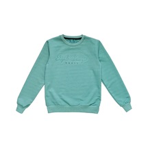 İrem Çocuk Giyim Kız Çocuk Style Yazı Desenli Bisiklet Yaka Yeşil Renk Sweatshirt Yeşil