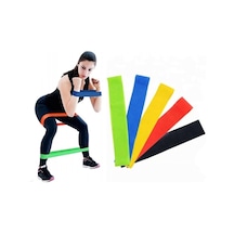 Pilates Squat Aerobik Direnç Lastiği 5 Li Paket Çok Renkli