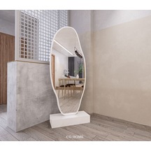 Asimetrik Ayna, Ultralüx Boy Aynası, Asimetrik Boy Aynası 188x66 180 X 65 Beyaz