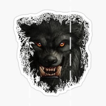 Öfkeli Kızgın Kurt Araba Sticker Oto Yapıştırması 18Cm O1