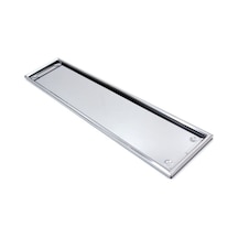 ( 1 adet ) Paslanmaz Krom Metal Nikelajlı Plakalık Dikdörtgen 52.7 CM x 11.5 CM