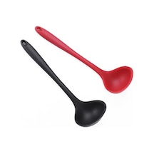 2 Adet Isıya Dayanıklı Silikon Pota Kaşık Uzun Saplı Asılı Delik Yapışmaz Karıştırma Kaşığı Mutfak Pişirme Gereçleri