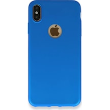 Newface Apple iPhone Uyumlu  Xs Max Kılıf First Silikon - Mavi