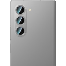 Galaxy Z Fold 6 Uyumlu Caseworld Alloy Serisi Oleofobik Anti Reflective Kamera Lens Koruyucu Gümüş