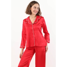 Pierre Cardin Kadın Biyeli Saten Pijama Takımı 001