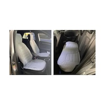Audi Q3 Sportback İle Uyumlu Lüx Oto Koltuk Minderi Ön Arka Oturak 3'lü Set Bumerang Serisi Gri