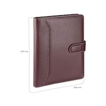 2k 5241 Ajanda Tarihsiz Çizgili 17x24 Cm. Ajanda/defter Hesap Makineli Suni Deri Organizer, Bordo 103 Ivory