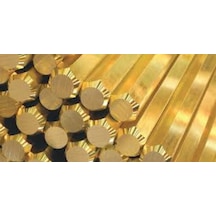 Pirinç Çubuk Altiköşe 9 Mm 1 Mt
