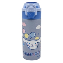 Cinnamoroll Çift Fonksiyon Kapaklı Çelik Matara 600ml 3831 Mavi